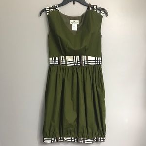 Anthropologie Nadia Nour Green Bubble Dress